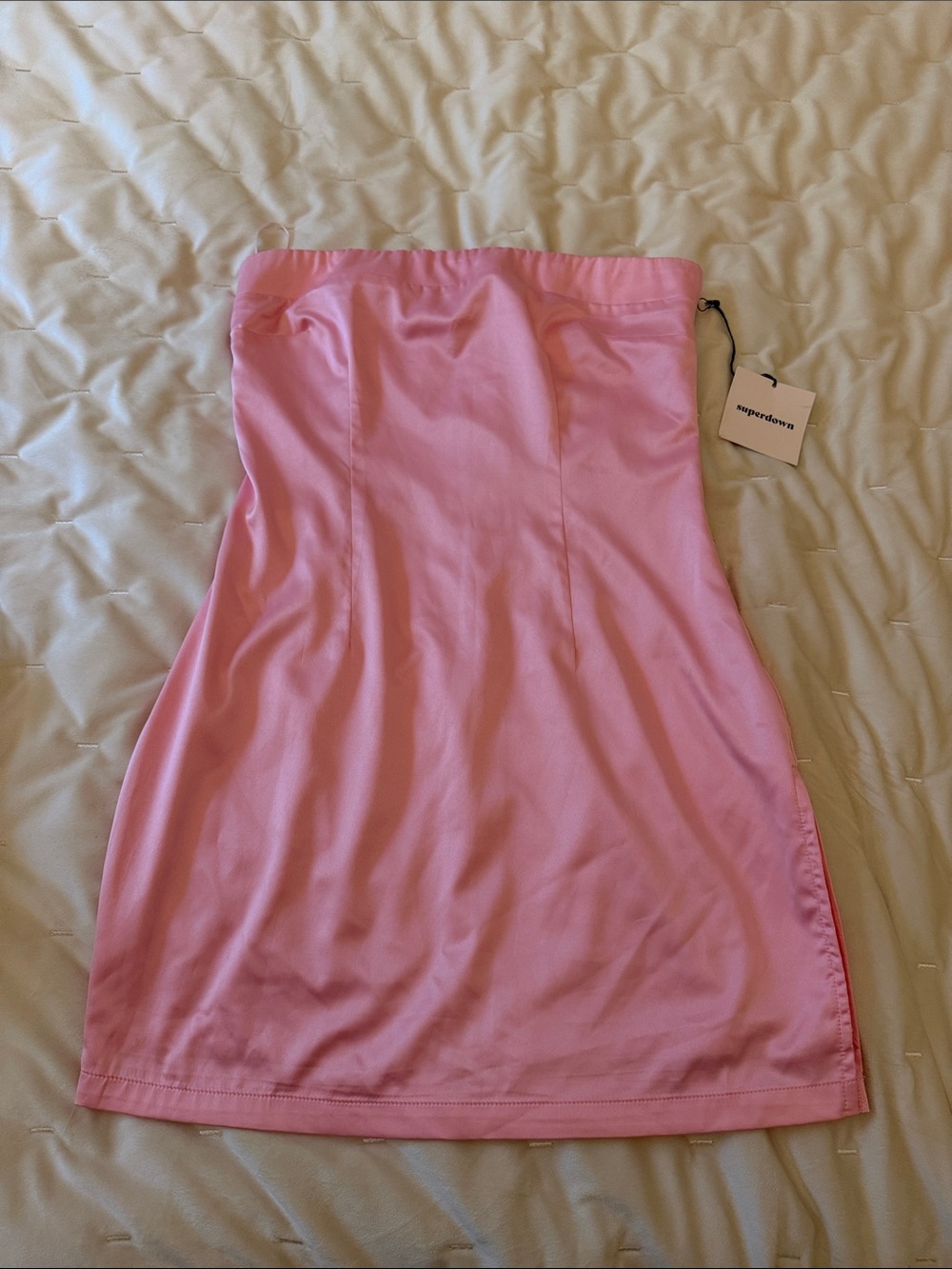 superdown Strapless Bubblegum Pink Mini Dress